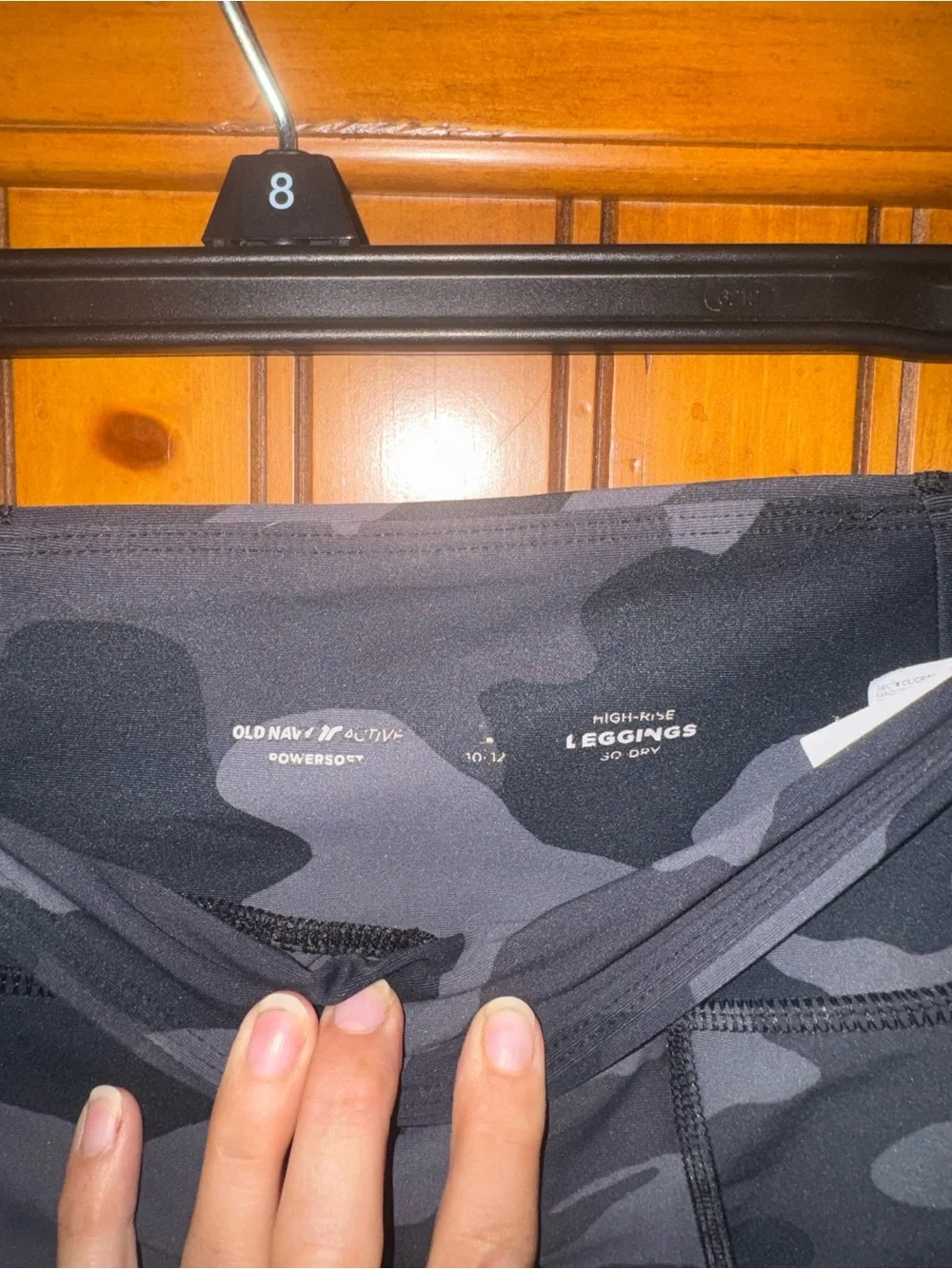 Old Navy Gray & Black Camo High-Rise Leggings